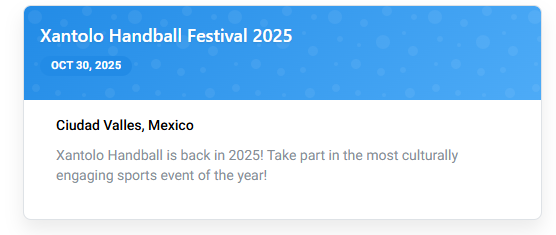Xantolo tournament card